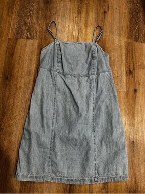Vintage Jones Jeans Zip Up Midi Dress